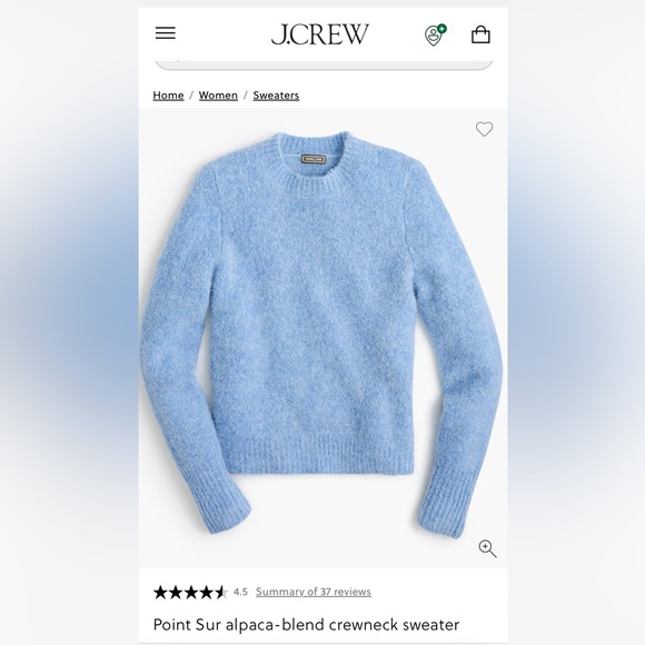 Point Sur for J. Crew Gray Sweater. NWT. Size medium. - Picture 7 of 7